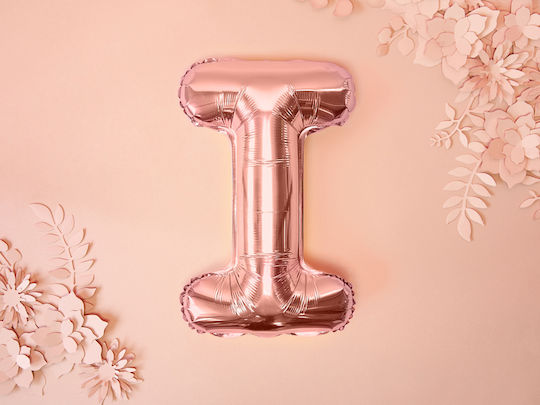 Balloon Foil Letter Ι Rose Gold 35cm