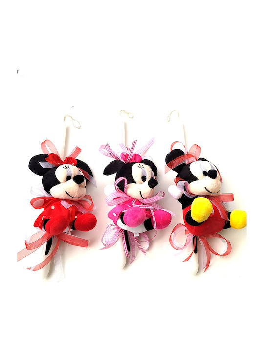 Λαμπάδα Mickey Στρογγυλή Κόκκινη