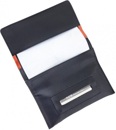 Pera Leather Tobacco Pouch Handmade with Magnet Closure Witch Black