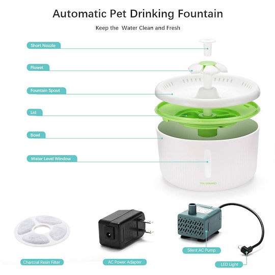 Wasserspender / Brunnen für Hund & Katze in Weiß Farbe