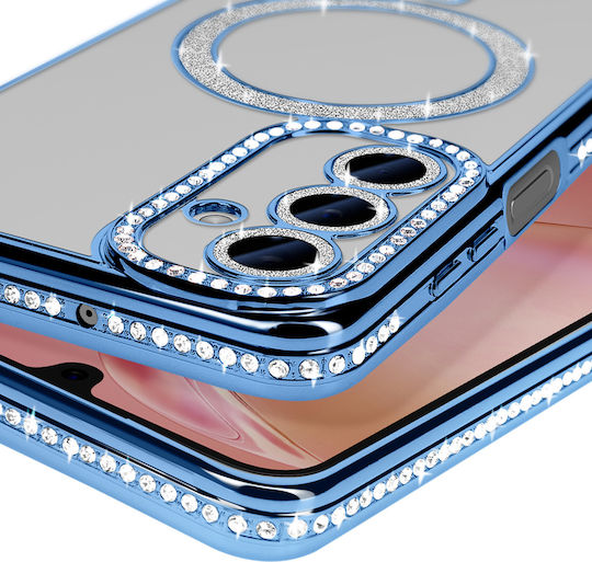 Avizar Diamond Case Samsung Galaxy A16 Magsafe Contour with Strass Light Blue