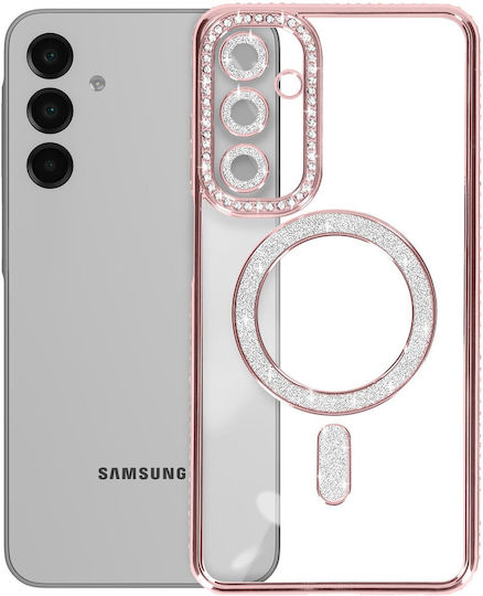 Avizar Diamond Case Samsung Galaxy A16 Magsafe Contour Strass Rose Gold