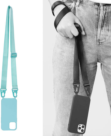 Eko Case iPhone 12 Pro Max Ultraresistente Karabiner Lanyard Wassergrün