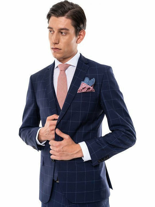Fragosto Κοστούμι Σειράς Zignone Smi 2575 001 Blue Check