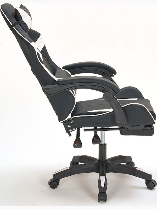 Zita Plus A9937 Artificial Leather Gaming Chair with Footrest Black
