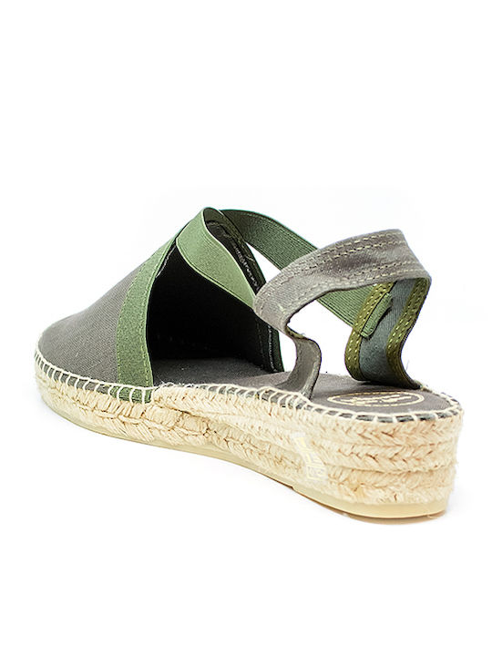 Toni Pons Verona-19 Platform Khaki 4cm