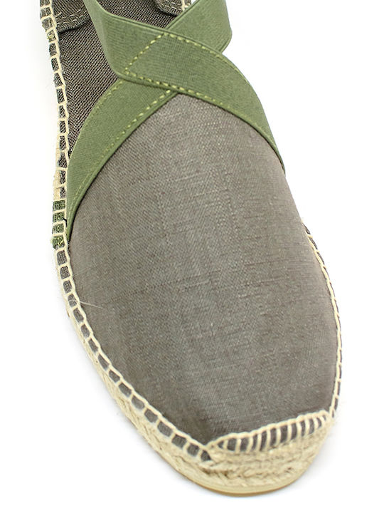 Toni Pons Verona-19 Platform Khaki 4cm
