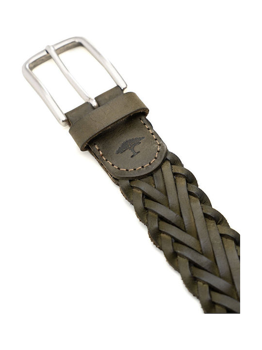 Fynch Hatton Men's Belt Braided Series Fm4003 R3182 0565 Dark Olive