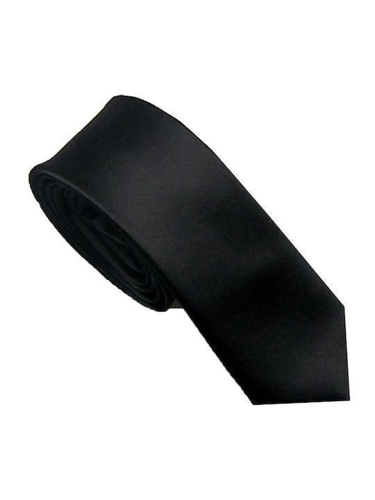 Black Monochrome Classic Matte Synthetic Tie