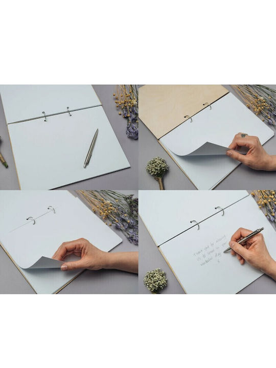 Wooden Wedding Wish Book Engraving