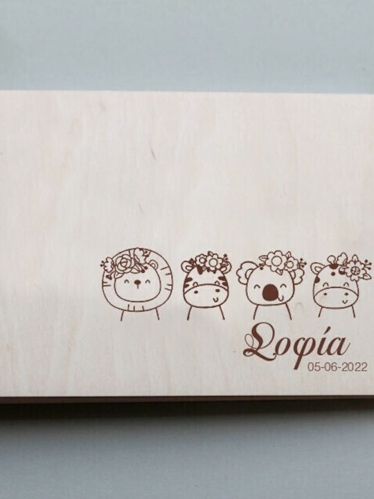 Wooden Wedding Wish Book Engraving