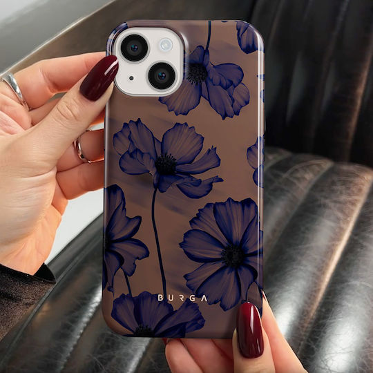 Burga Калъф за iPhone 14 Елегантен Кадифен Нощен Модел Тъмно Лилав