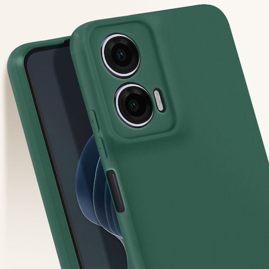 Avizar Handyhülle Motorola Moto G35 Silikon Weiche Matt Dunkelgrün