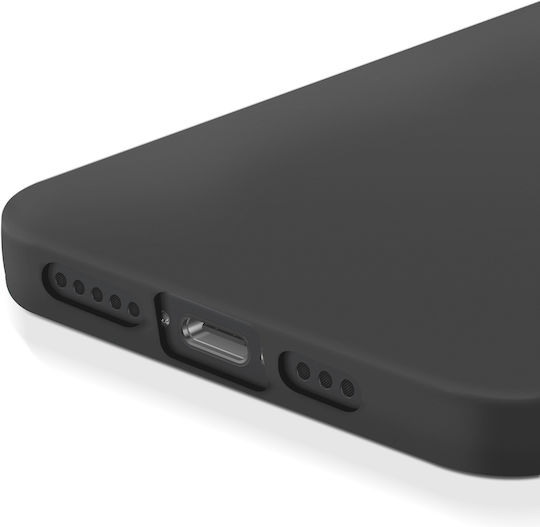 Akashi Case Iphone 16e Silicone Flexible Gum Touch Black