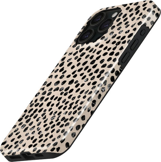 Burga Magsafe Back Cover for iPhone 15 Pro Max Elegant Pattern Almond Latte Beige