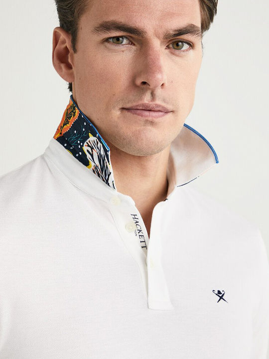 Hackett Polo Μπλούζα Σειράς Seaweed Hm562979 8gn Bright White