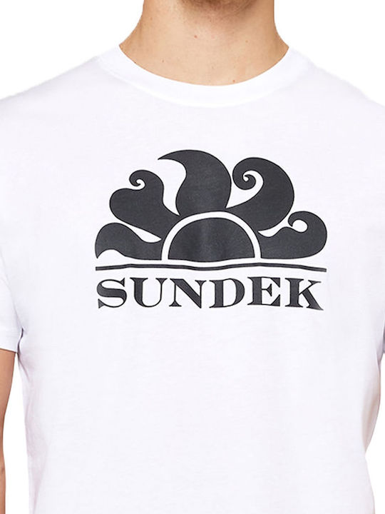 Μπλούζα Κοντομάνικη Sundek Logo M021tej7800-white Ανδρικό