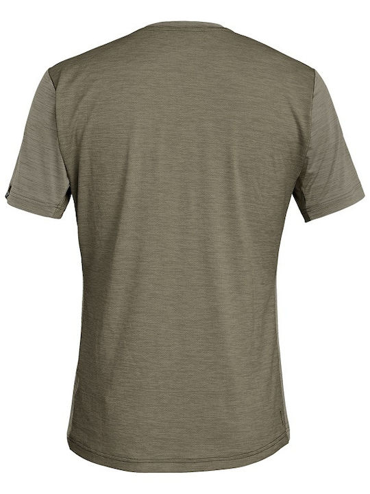 Αντιιδρωτικό Κοντομάνικο Μπλουζάκι T-shirt Salewa Puez Hybrid 2 Dry M S S Tee Bungee Cord Melange 27397-7956