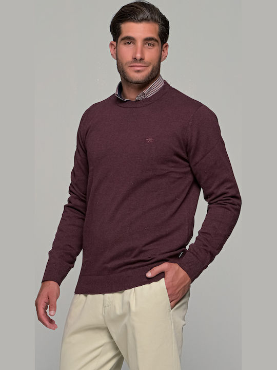 Gnious Pulover Tricotat din Bumbac 3001868510 Burgundy
