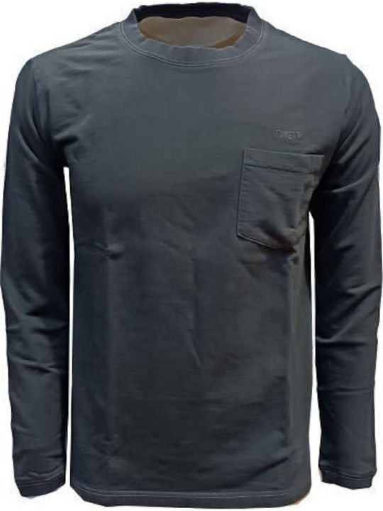 Luciano Faketti Cotton Long Sleeve Black Blouse