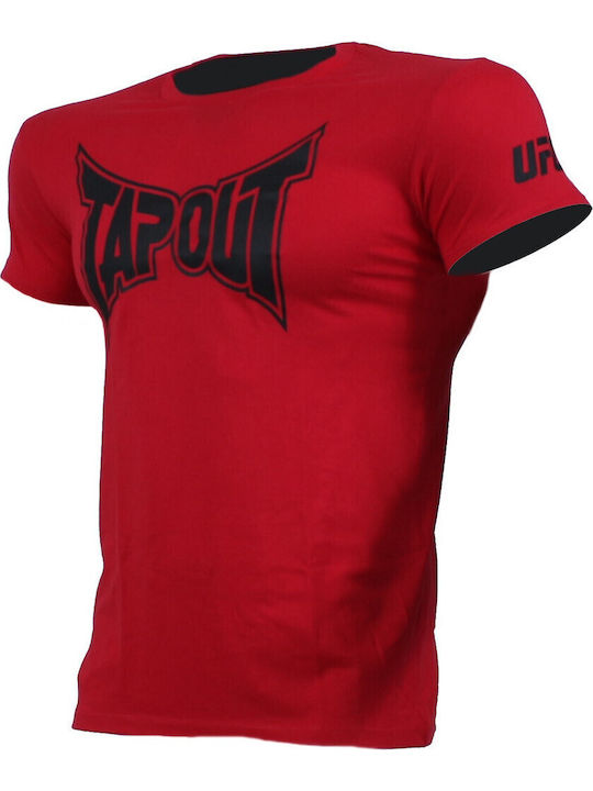 T-Shirt Rote Schwarze Logo 21080 Tapout Rote
