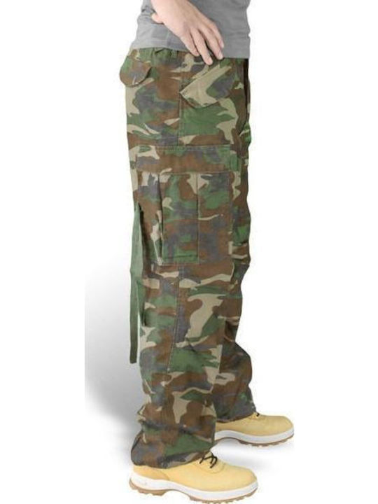 Παντελονι Surplus Vintage Fatigue Woodland Camo