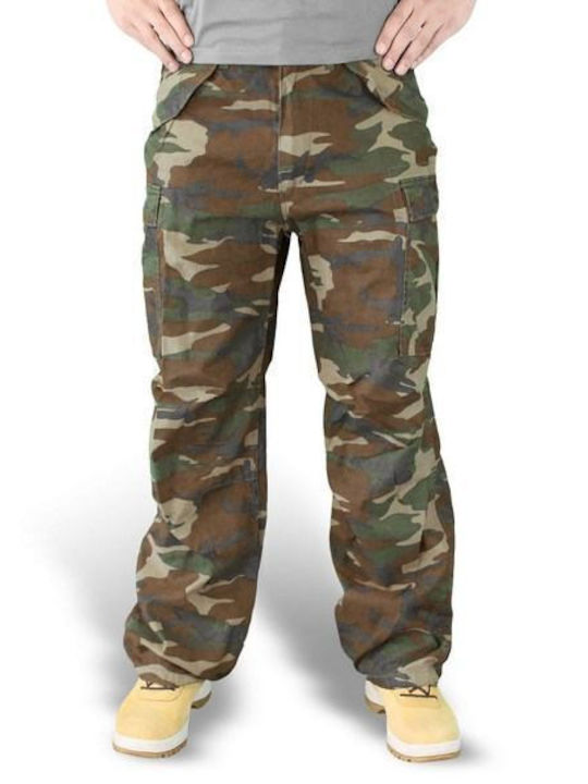 Παντελονι Surplus Vintage Fatigue Woodland Camo
