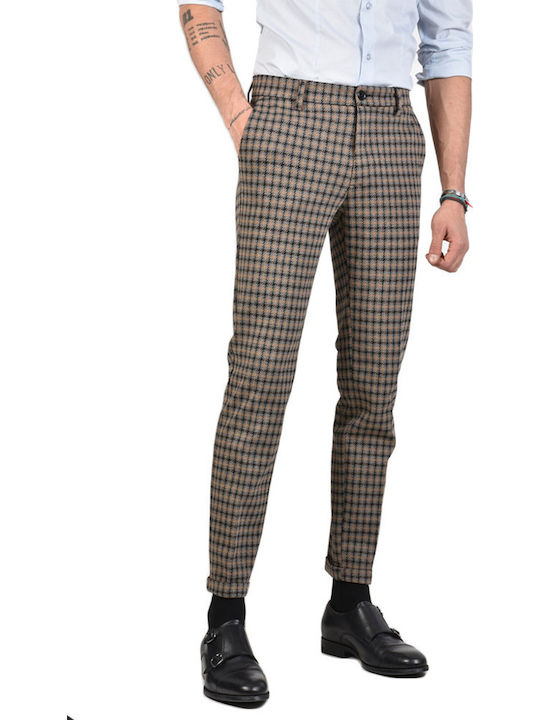 Chino Herrenhosen in Karos Xagon Grau