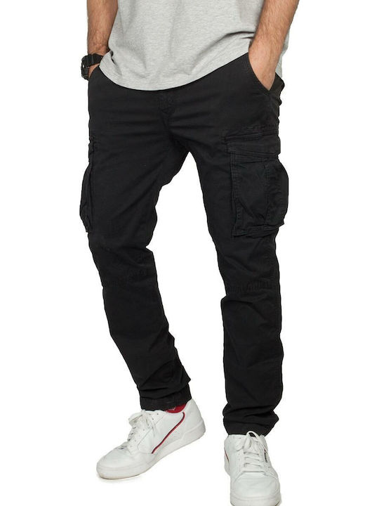 Scinn Cargo Παντελόνι Regular Tapered Pilot 122 Μαύρο Ανδρικό 122-98p-sp165-blk