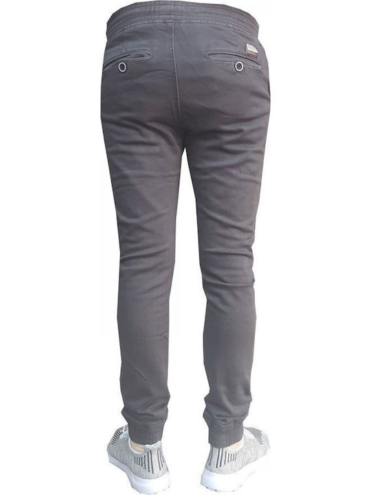 Luciano Faketti Chinos Trousers Cuffed Soft Fabric Stretch Cotton 95% Lycra 5% Gray Luciano Faketti Chinos Trousers Cuffed Soft Fabric Stretch Cotton 95% Lycra 5% Gray