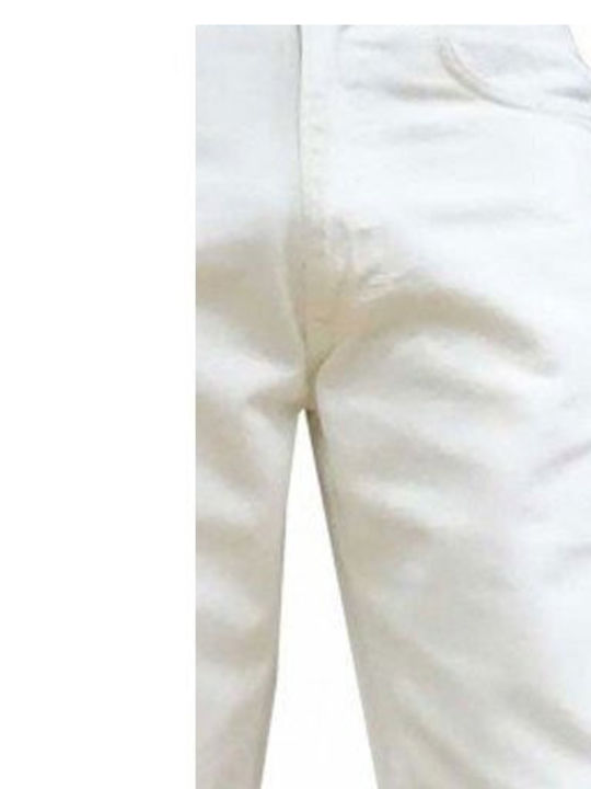 Faketti Παντελόνι Υφασμάτινο 100% Cotton Eκρού