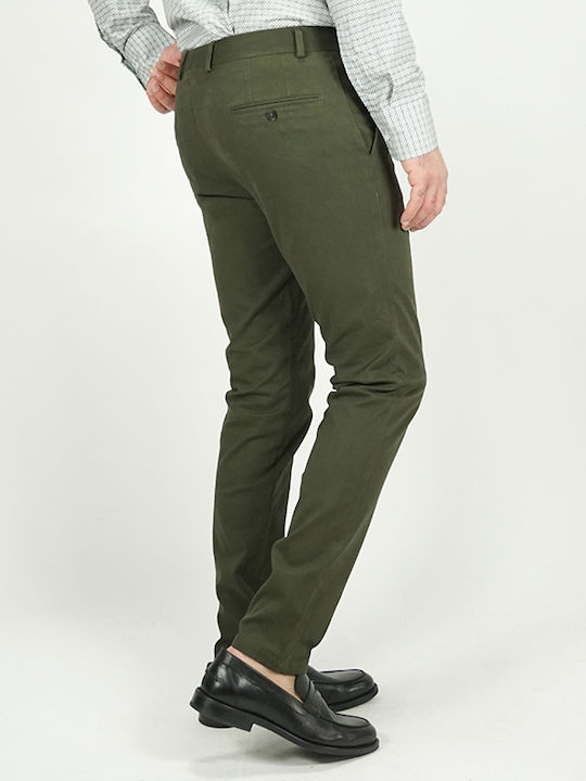 Bizzaro Men's Cotton Trousers Olive Slim Fit Bz2225180/71160 97% Cotton 3% Elastane
