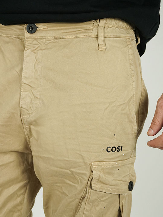 Cosi Ανδρικό Βαμβακερό Παντελόνι Giudi Μπεζ Slim Fit 60-1giudi 97% Βαμβάκι 3% Ελαστάνη