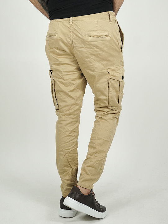 Cosi Ανδρικό Βαμβακερό Παντελόνι Giudi Μπεζ Slim Fit 60-1giudi 97% Βαμβάκι 3% Ελαστάνη
