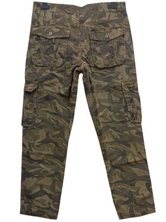 Luciano Faketti Military Camouflage Cargo Khaki Trousers