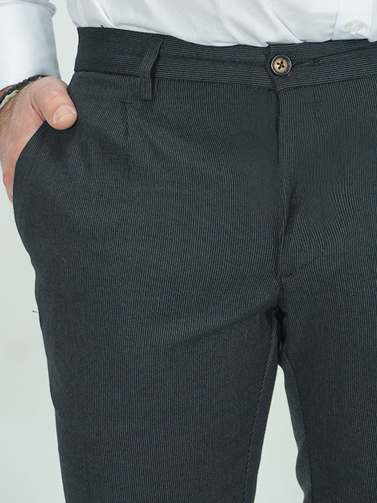 Italian Job Ανδρικό Βαμβακερό Παντελόνι Γκρι Slim Fit 725287/07 90% Βαμβάκι 7% Πολυεστέρας 3% Λύκρα