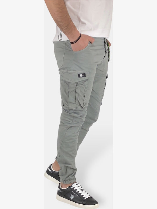 Ανδρικό Λεπτό Cargo Παντελόνι Back 2 Jeans N16 Γκρι