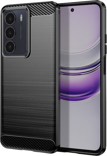 Husă Avizar Realme 14x C75 Silicon Design Carbon Periat Negru