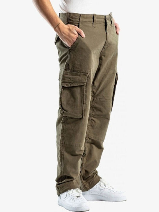 Reell Men Flex Cargo Pants Clay Olive Canvas R17f-flex-cargo-clolv
