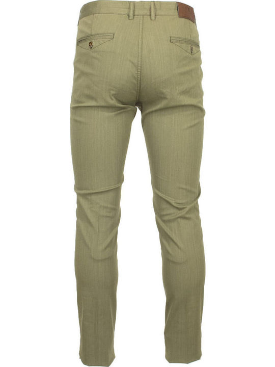 New York Tailors Men's Trousers Chinos Slim Olive Passy-green