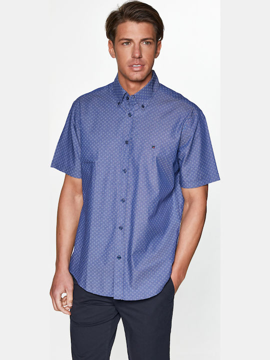 Redgreen Short Sleeve Shirt & Micro Patterns Andrew Blue