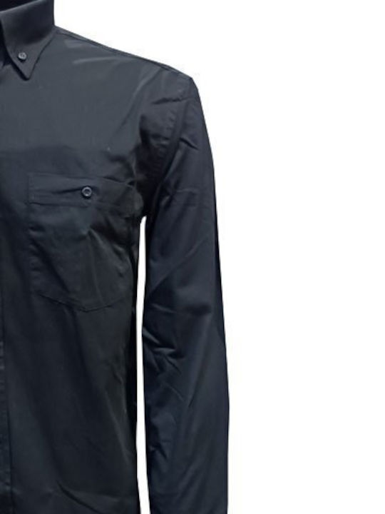 Luciano Faketti Shirt Cotton 100% Flannel Winter Luciano Faketti Black