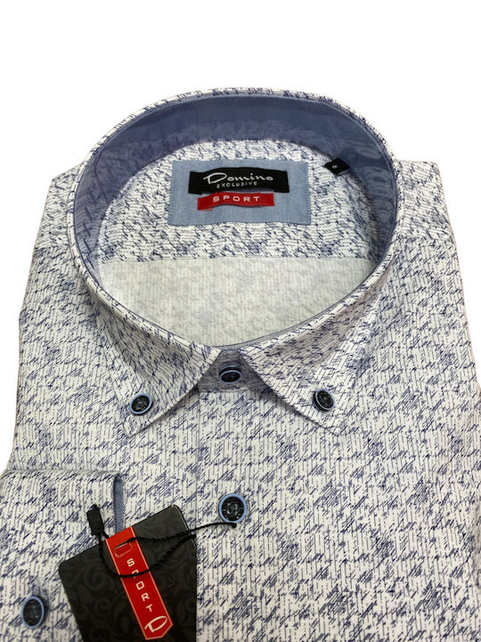 Domino 29480 Men's Shirt White Pattern Domino 29480 Men's Shirt White Pattern