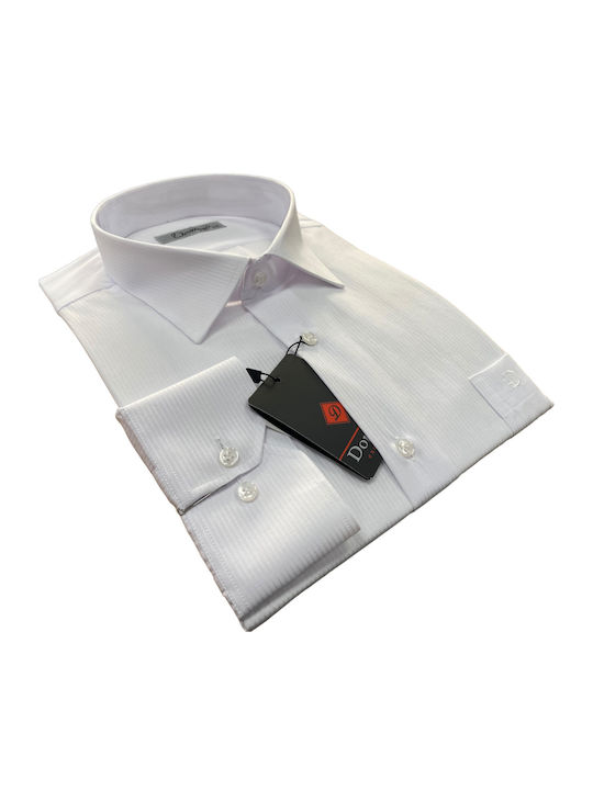 Men's Long Sleeve Shirt Domino 20.730-01 White