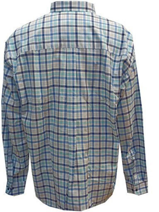 Luciano Faketti Checked Shirt Pocket Blue