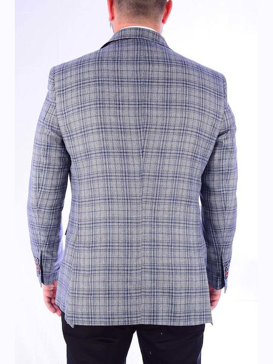 Alter Ego Σακακι Καρο S8602 901.grey Navy
