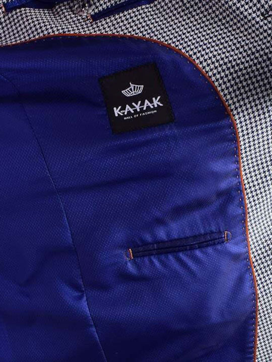 Kayak Σακακι Twin Μπλε Σκουρο-λευκο Slim Fit 0112-146.0158 Blue White
