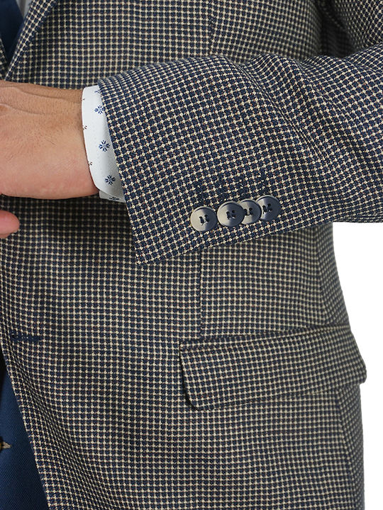 Italian Job Men’s Linen Jacket Beige Slim Fit 813573/02 55% Linen 45% Rayon