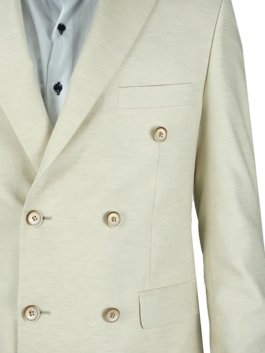 Bizzaro Ανδρικό Βαμβακερό Σακάκι Plain Εκρού Slim Fit Bz2213218/957 43% Βαμβάκι 39% T 17% Λινό 1% Ελαστάνη