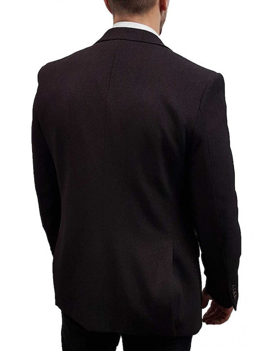 A.miro Yg26-5400 Bordeaux Herrenanzugsjacke Schwarz